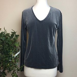 Caroll Paris V Neck Top Size 40 Made in France